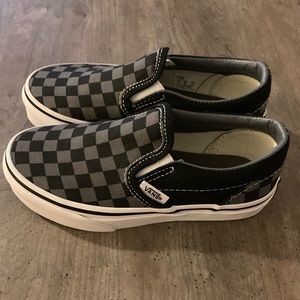 Checkered (black & gray) Vans boys size 12.5